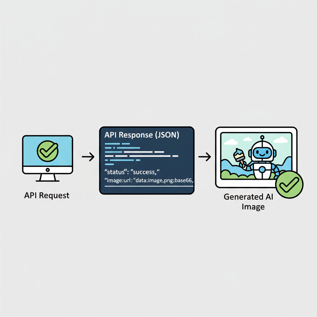 successful API test response with generated AI image
